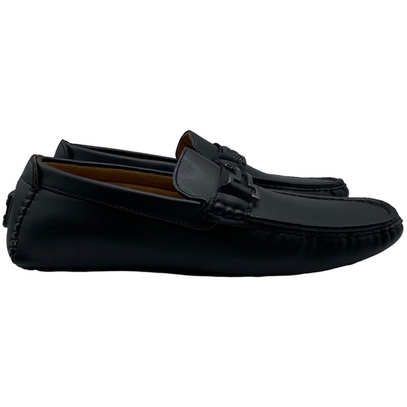Bruno Marc Penny Loafers Men's Black Vegan Leather Slip On Size 10.5 - Picture 2 of 10